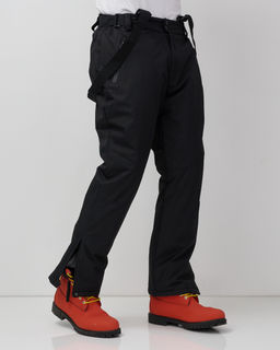 Горнолыжные мужские брюки зимние черного цвета 9800Ch - Mtforce фото 7