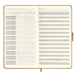 Ежедневник недатированный ESCALADA, А6+, 120 л., арт. 67293/ 20 ТИВОЛИ ГЛОСС БЕЖЕВЫЙ