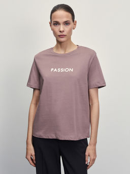 Футболка прямого кроя с принтом / Zarina  фото 3