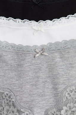 Pack de 3 bragas Hipster de encaje y algodon - H&m фото 7