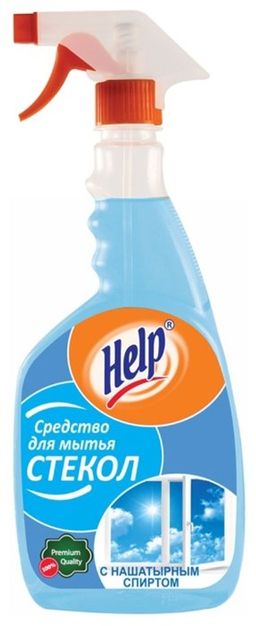 HELP ср-во д/мытья стекол 500мл с распылителем С нашатырным спиртом
