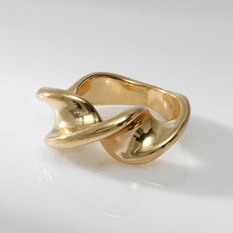 Кольцо металл Тренд перекрученное, цвет золото, размер 16