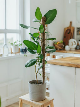 Опора для комнатных цветов, h=120 см, d=2.5 см, пластик, кокосовая оплётка, Greengo фото 3