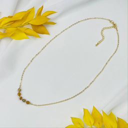 Колье на цепочке с песочной Яшмой 40 см +