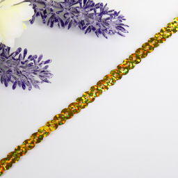 Цена за 2 шт. Нить из пайеток голографическая "Золото" намотка 5 метров