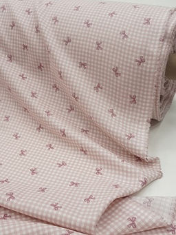 Муслин Премиум двухслойный гладкий Бантик - клетка, ш.2.5м, хлопок-100%, 130гр/м.кв