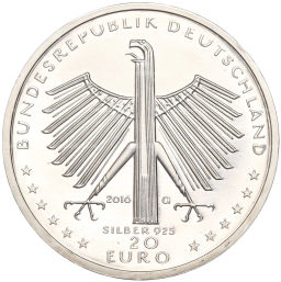 Монета 20 евро 2016 года Германия 125 лет со дня рождения Отто Дикса