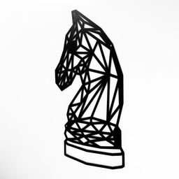 Настенное панно металлическое «Фигура: Шахматный конь», 30×20 см