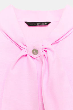 BLUSA LAZO MANGA SISA / Rosa - Zara фото 9