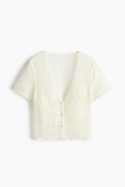 Top de playa efecto crochet