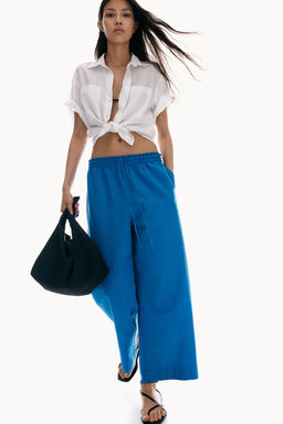Pantalon en mezcla de lino