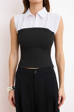 Siyah Gomlek Detayl? Dokuma Bluz TWOSS26BZ00396 - Trendyolmilla фото 3