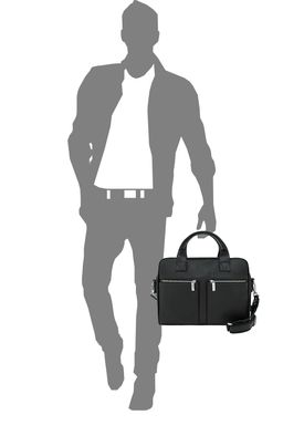 Сумка мужская Ц-80.1 черный - Protege фото 11