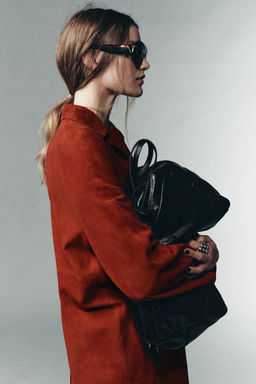 100% SUEDE LEATHER COAT LIMITED EDITION - Zara фото 5