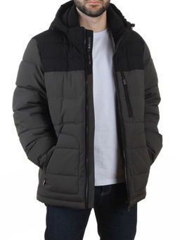 62042 DK. GREEN/BLACK Куртка мужская зимняя (200 гр. холлофайбер)