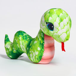Мягкая игрушка Змейка, 15 см, зелёная - Milo toys фото 2