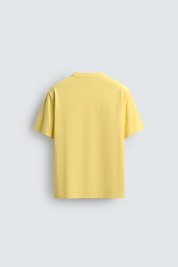 CAMISETA REGULAR FIT JACQUARD RAYAS / Amarillo