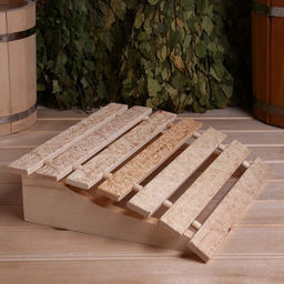 Подголовник для бани и сауны «Русский узор», 34×32×12 см, липа, анатомический, «Добропаровъ»