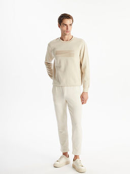 Bisiklet Yaka Uzun Kollu Bask?l? Erkek Sweatshirt - Waikiki фото 2