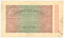 Банкнота 20000 марок 1923 года Германия