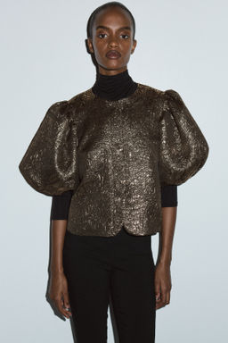 Blusa con mangas globo - H&m фото 5
