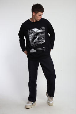 Лонгслив унисекс с принтом Карта ЛГ-01