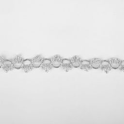 Тесьма серебро «Петельки» с трилистниками, ширина 2,7, намотка 10 м