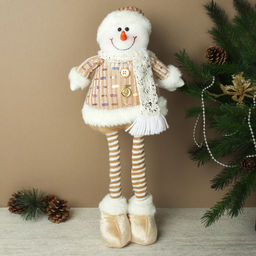 Новогоднее украшение Снеговик на телескопических ножках 30/45 см / YX-E2652 /уп 72/ - Галеонтрейд фото 3