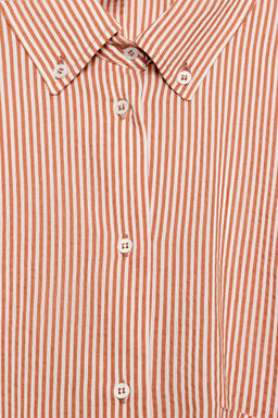 CAMISA BOTONES ESPALDA ZW COLLECTION / blanco-naranja - Zara фото 9