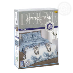 Постельное белье Снежный барс (поплин DE LUXE) 2 сп. с Евро/Пододеяльник: 1 шт. - 215*175; Простыня: 1 шт. - 215*240; Наволочка: 2 шт. - 70*70; DE LUXE - Артпостель фото 5