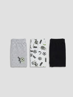 Bask?l? Erkek ?ocuk Boxer 3l?
