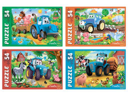 Цена за 2 шт. Puzzle 54 элемента "Веселый трактор №8" (П54-5642)