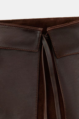 100% LEATHER SKIRT BELT - Zara фото 7