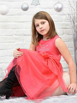 CRB wear/CAJ 61258 Платье для девочки, розовый/Ex.Cherubino  фото 2