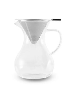 7224 GIPFEL Кофейник POUR OVER с фильтром из нержавеющей стали, 600мл, боросиликатное стекло
