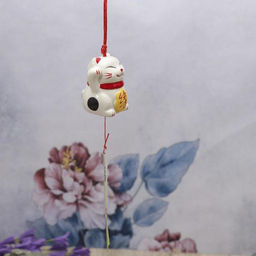 Сувенир керамика колокольчик Манеки-неко Семья 5х6,5х6,5 см - Simaland фото 2