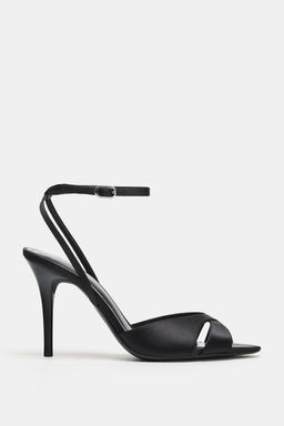 SATIN-EFFECT HIGH-HEEL SANDALS - Zara фото 3