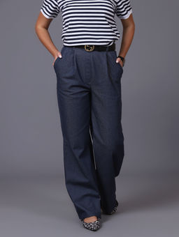 Женские Брюки широкие палаццо. С046 Джинс от фабрики Спортсоло