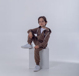 058П Детский костюм на молнии, беж