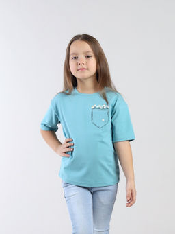 CRB wear / CSKG 64015-39-432 Футболка для девочки,аквамарин/Ex.Cherubino