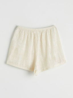 Пляжные шорты женские ажурные с эластичным поясом