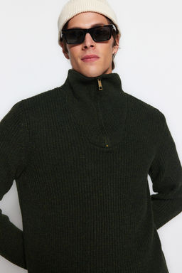 TRENDYOL MAN Ekru Regular Fit Yunlu Fermuarl? Bal?kc? Yaka Triko Kazak TMNAW22KZ0347 - Trendyolmilla фото 45