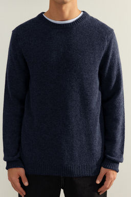 TRENDYOL MAN Limited Edition Koyu Gri Regular Fit Yunlu Bisiklet Yaka Basic Triko Kazak TMNAW24KZ00058 - Trendyolmilla фото 7