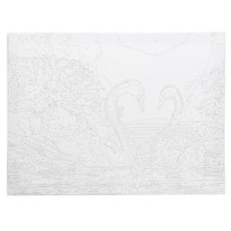 Картина по номерам на холсте Лебеди на тихом пруду, 40 30 см - Школа талантов фото 4