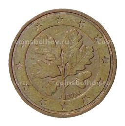 1 евроцент 2002 года J Германия