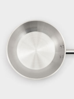 Сковорода Hanna Knövell, d=28 см, h=6 см, толщина стенки 0.6 мм, индукция, дно al+fe+al, нержавеющая сталь, серебристая