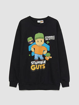 Stumble Guys Bask?l? Erkek ?ocuk Sweatshirt