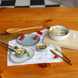 Блюдо для подачи Magistro «Церера», 18.2×16.3 см, фарфор, голубое