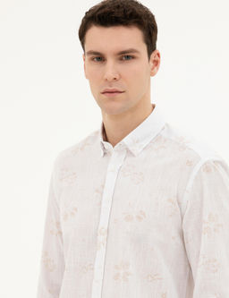 Рубашка Pierre Cardin Regular Fit бежевая