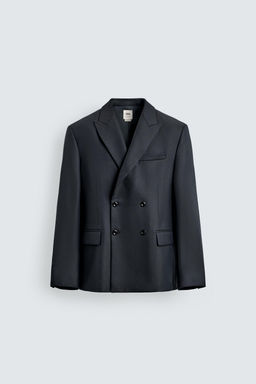 DOUBLE-BREASTED TEXTURED SUIT BLAZER - Zara фото 7